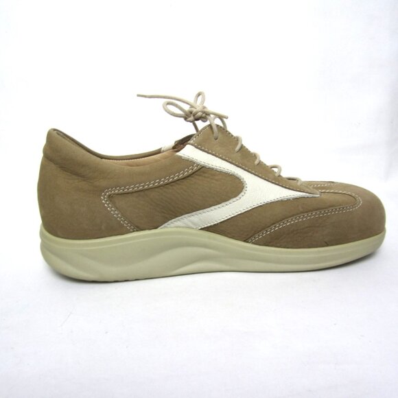 Finn Comfort 5.5 W / US 8 Ikebukuro Beige Tan White Sneakers Walking Shoes EUC - Picture 3 of 12